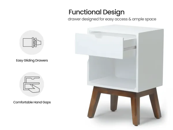 Soho Engineered Wood Bedside Table